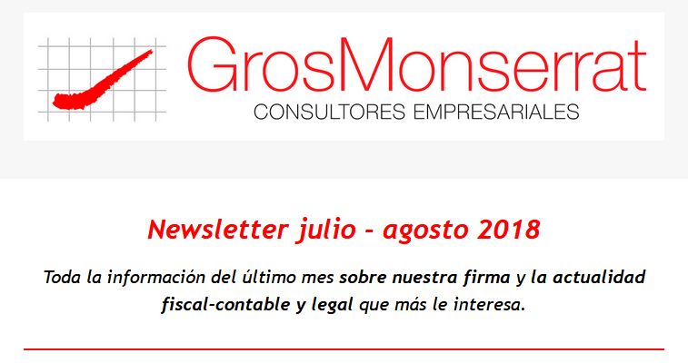Boletín Gros Monserrat _ Julio/Agosto 2018