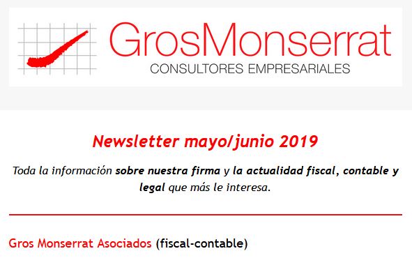 Boletín Gros Monserrat _ mayo/junio 2019