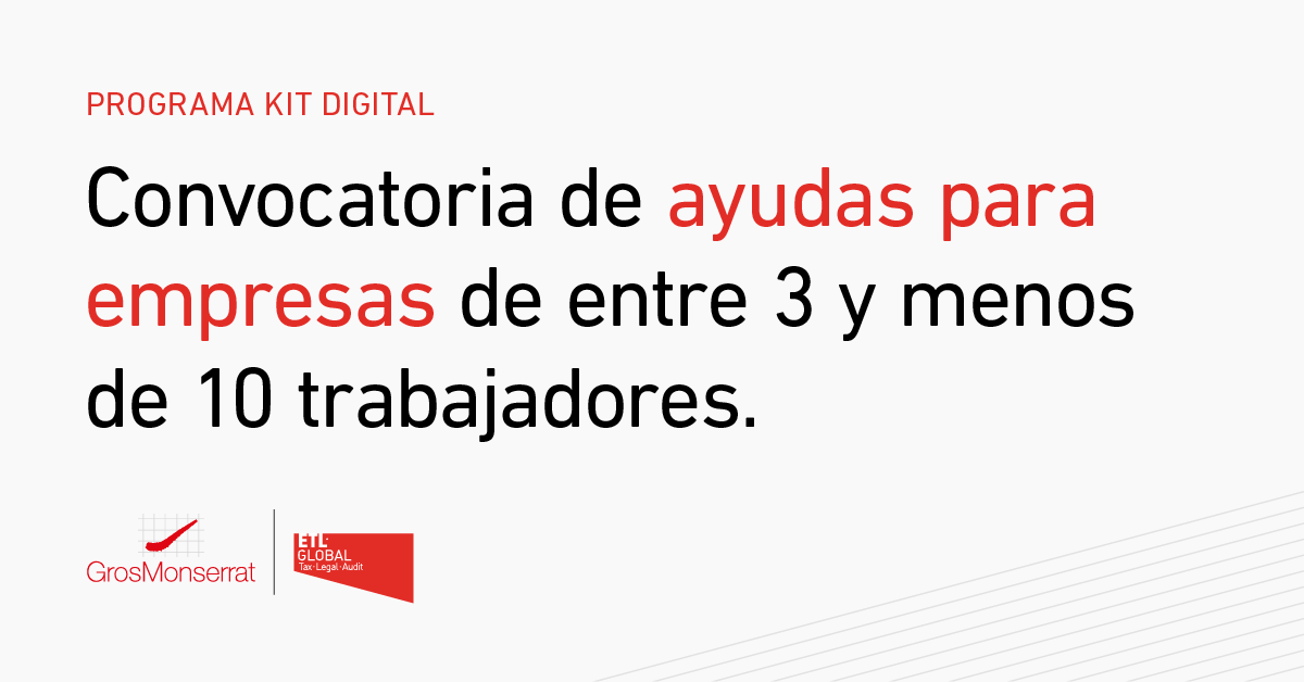 Convocatoria de ayudas del programa Kit Digital para empresas del ...